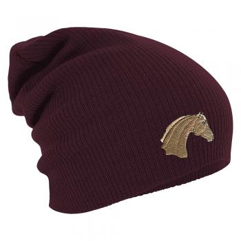 Longbeanie Slouch-Beanie Wintermütze Pferdekopf Stute 54862