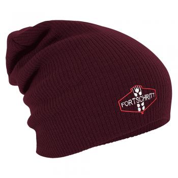 Longbeanie Slouch-Beanie Mütze DDR Motiv Fortschritt 55249