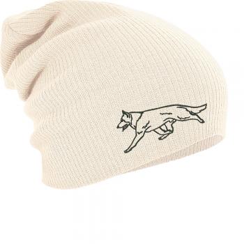 Longbeanie Slouch-Beanie Mütze Schäferhund laufend 55296 natur