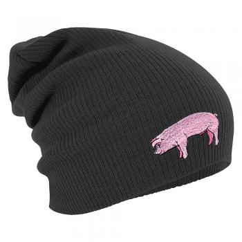 Longbeanie Slouch-Beanie Mütze Schwein 55312
