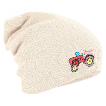 Longbeanie Slouch-Beanie Traktor rot Junior 55370