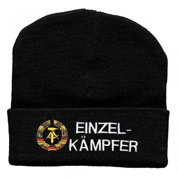 Hip-Hop Mütze mit Einstickung - DDR Abzeichen Einzelkämpfer - 54643 schwarz