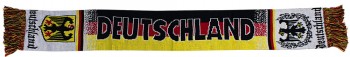 Schal gewebt Jaqcuard Strick Deutschland 56087 schwarz rot gol