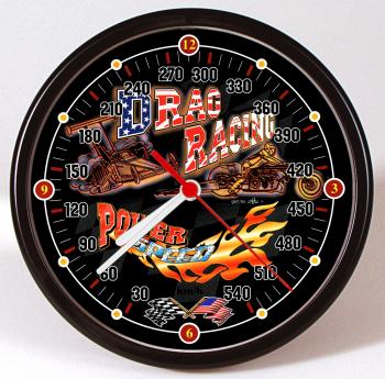 Wanduhr - Uhr - Clock - batteriebetrieben - Drag Racing - Größe ca 25 cm - 58874