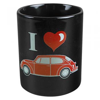 Tasse mit Print I Love Auto 57033 schwarz