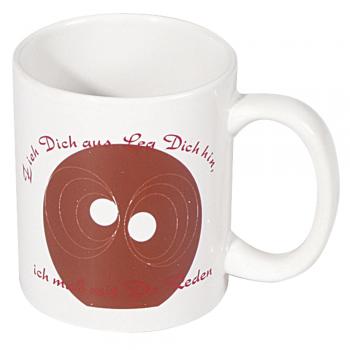 Tasse mit Print Zieh dich aus weiss 57133
