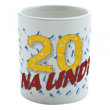 Tasse mit Print 20 Na und? 57228 weiss