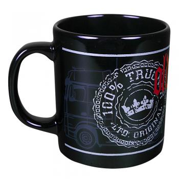 Kaffeetasse mit Print 100% Trucker LKW 57316 schwarz