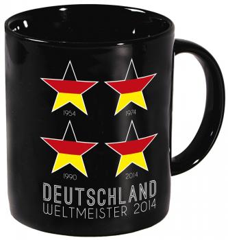 Tasse Kaffeebecher Deutschland 4 Sterne 57474 schwarz