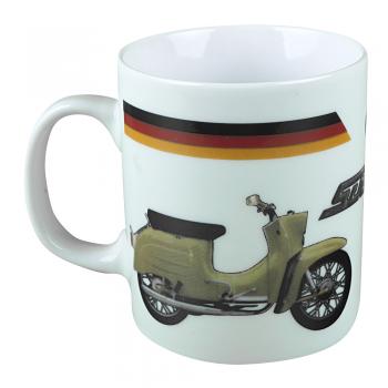 Tasse mit Print Mofa Triumph 57493 weiss