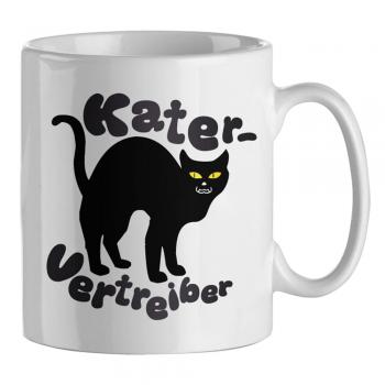 Tasse mit Print Kater Vertreiber 57537 weiss
