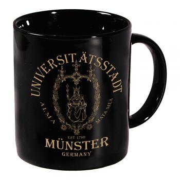 Tasse mit Print Universitätsstadt Münster 57645 schwarz