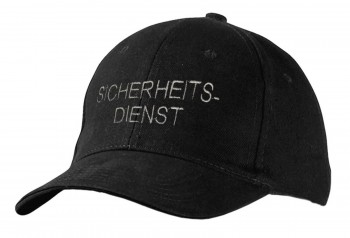 Baseballcap mit Stick - Sicherheits-Dienst - 68315 schwarz