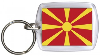 Schlüsselanhänger Länderfahne Flagge - MAZEDONIEN - Gr. ca. 4x5cm - 81106 - Keyholder