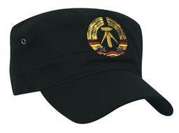 Military-Cap mit Einstickung - Wappen DDR - 60525 schwarz