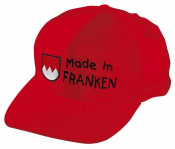 Kinder Baseballcap mit Einstickung - Made in Franken - 60896 rot