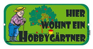 Türschild - Hier wohnt ein Hobbygärtner - 308282