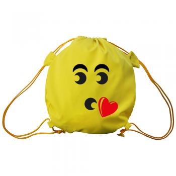 Trend-Bag mit Aufdruck -  Smilie Kiss - 65210 - Turnbeutel Sporttasche Rucksack