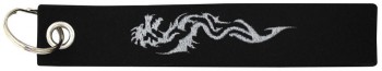 Filz-Schlüsselanhänger mit Stick Tribal Tattoo Drache Gr. ca. 17x3cm 14175 schwarz