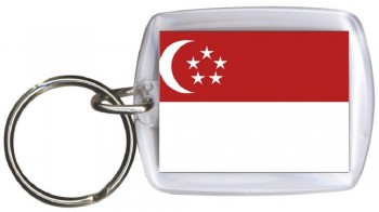 Schlüsselanhänger Anhänger - SINGAPUR - Gr. ca. 4x5cm - 81150 -  Keyholder WM Länder