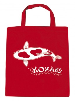 Baumwolltasche mit Print - Koi Kohaku - KO237 rot