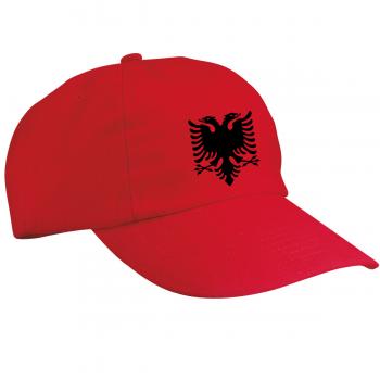 Baseballcap mit Print Fahne Flagge - ALBANIEN - 67121 rot