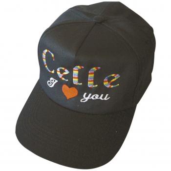 Baseballcap mit Einstickung - Celle I love you - 68052 schwarz