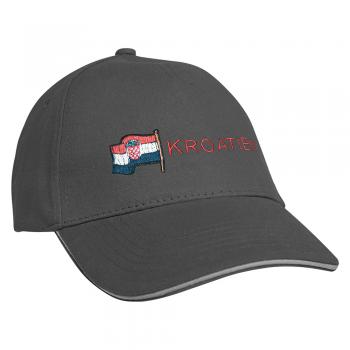 Baseballcap mit Einstickung Kroatien 68072 versch. Farben