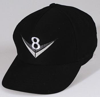 Baseballcap mit Einstickung - V8 - 68114 schwarz