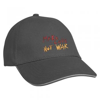 Baseballcap mit Einstickung Make Love not War 68272