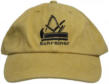 Baseballcap mit Einstickung - Schreiner Zunftzeichen - 68624 beige