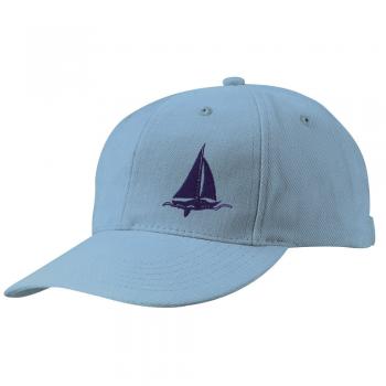 Baseballcap mit Einstickung Maritim - Segelschiff auf See - versch. Farben 68819 hellblau