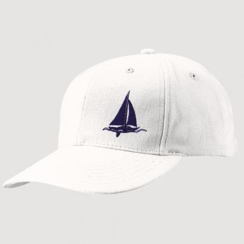 Baseballcap mit Einstickung Maritim - Segelschiff auf See - versch. Farben 68819 weiß