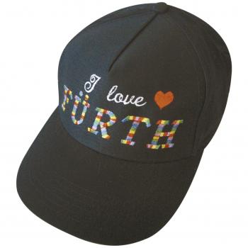 Baseballcap mit Einstickung -  I love Fürth - 68827 schwarz