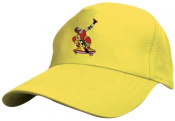 Kinder - Cap mit cooler Skater-Bestickung - Skateboard Skater - 69130-2 gelb
