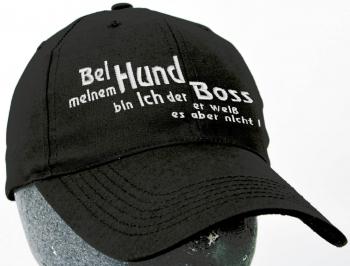 Baseballcap - Bei meinem Hund bin ich der Boss....69620 schwarz