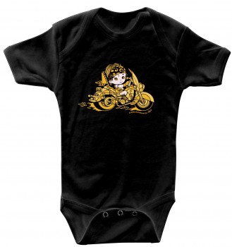 Babystrampler mit Print – Baby-Biker – 08356 schwarz - 18-24 Monate