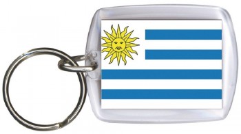 Schlüsselanhänger Anhänger - URUGUAY - Gr. ca. 4x5cm - 81179 - Keyholder WM Länder