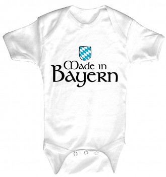 Babystrampler mit Print - Made in Bayern - 08326 weiß - 12-18 Monate