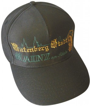 Baseballcap mit Einstickung - Gutenberg Stadt Mainz - 68906 schwarz