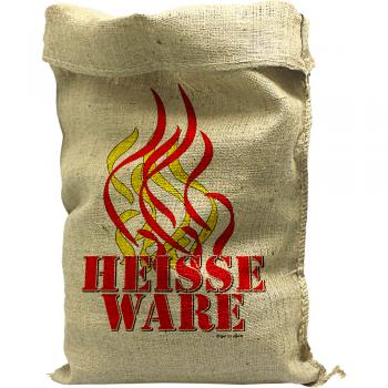 Jutesack mit Aufdruck - Feuerwehr Heisse Ware - 70512 Gr. ca. 75cm x 55cm