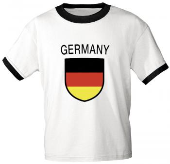 T-Shirt mit Print - Germany - 73340 versch. Farben zur Wahl - weiß - Gr. S