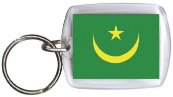 Schlüsselanhänger Anhänger - MAURETANIEN - Gr. ca. 4x5cm - 81104 -  Keyholder WM Länder