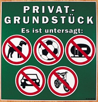 Verbotsschild - PRIVATGRUNDSTÜCK - Gr. ca. 60 x 60 cm - 308851