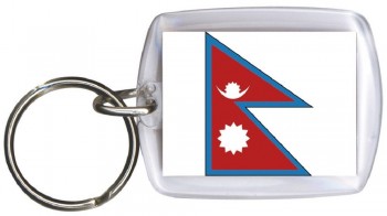 Schlüsselanhänger Anhänger - NEPAL - Gr. ca. 4x5cm - 81116 - Keyholder WM Länder