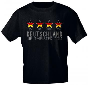 T-Shirt mit Print - Deutschland 4 Sterne - 78561 schwarz - Gr. XXL