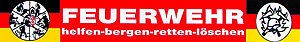PST-Schild mit Saugnäpfen - FEUERWEHR helfen-bergen-retten-löschen - Gr. ca. 40 x 6cm - 307785
