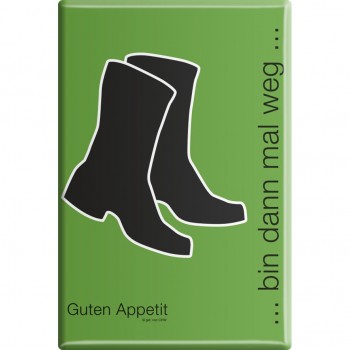 Küchenmagnet - ...bin dann mal weg... - Gr. ca. 8 x 5,5 cm - 38812 - Magnet Kühlschrankmagnet