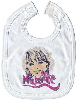 Baby-Lätzchen mit Druckmotiv  - Minizicke - 08419 - weiss