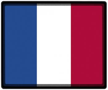 Mousepad Mauspad Länderflagge - Frankreich Fahne  - 82051 - Gr. ca. 24  x 20 cm